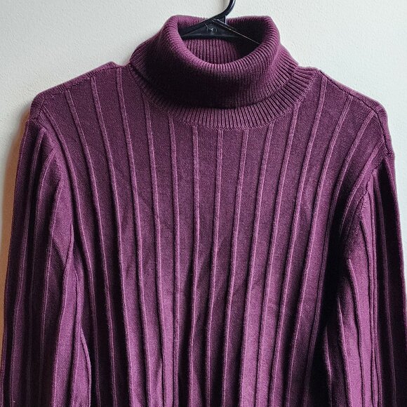 Ann Taylor Purple Ribbed Turtleneck Size Large - Picture 5 of 14